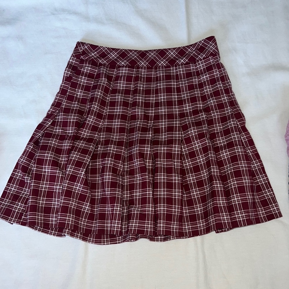 h&m pleated plaid skirt, size 2.